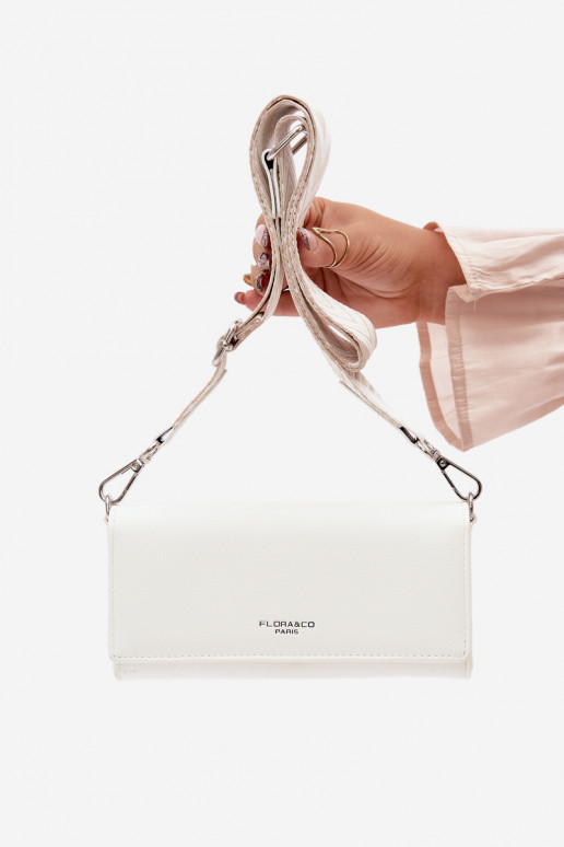 Ecru Suzette 2-in-1 Wallet Clutch With Strap