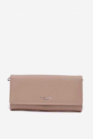 Beige Suzette 2-in-1 Wallet Bag With Strap