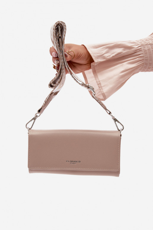 Beige Suzette 2-in-1 Wallet Bag With Strap