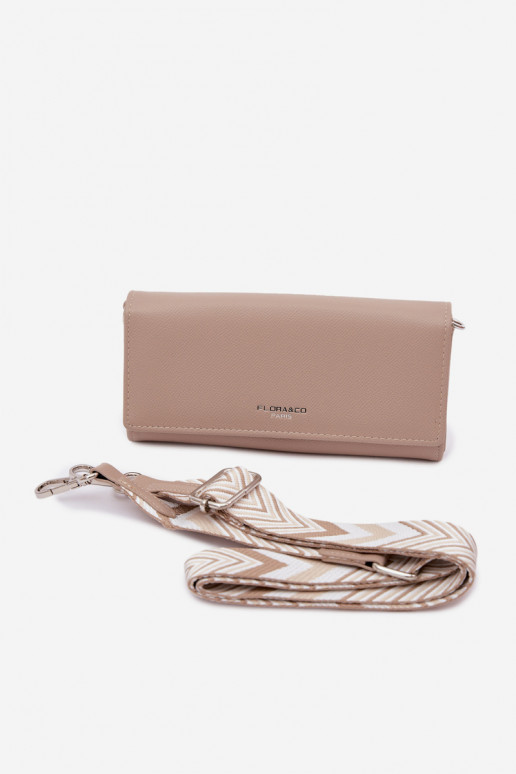 Beige Suzette 2-in-1 Wallet Bag With Strap