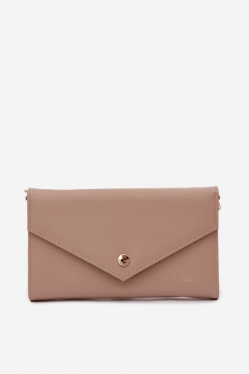 Beige Pauline 2-in-1 Clutch Wallet With Detachable Strap
