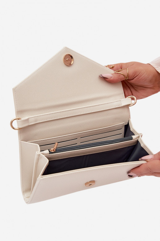 Torebka Kopertówka Portfel 2w1withOdpinanym Paskiem Jasnobeżowa Pauline