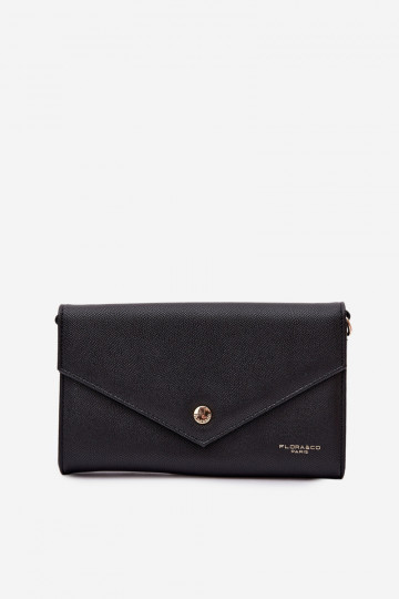 Clutch Purse Wallet 2-in-1 With Detachable Strap Black Pauline