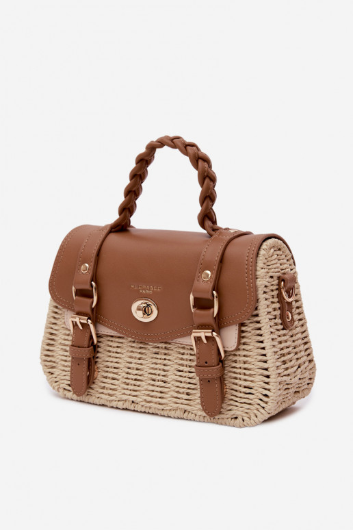 Small Beige-Brown Woven Bag Marline