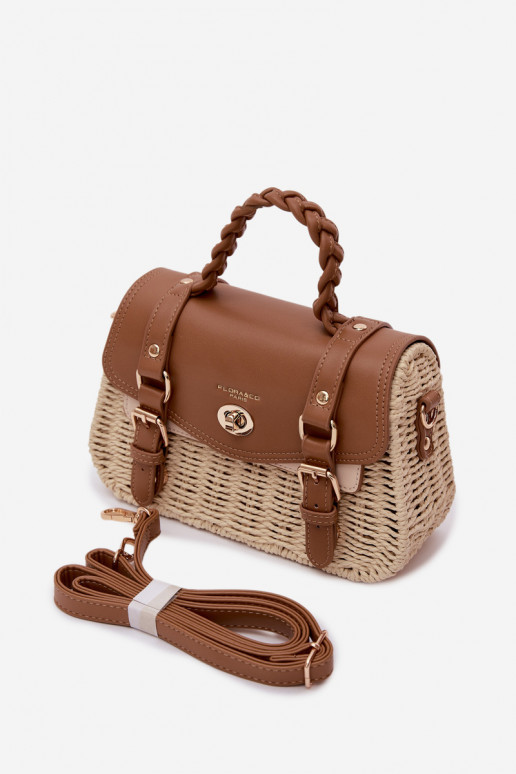 Small Beige-Brown Woven Bag Marline