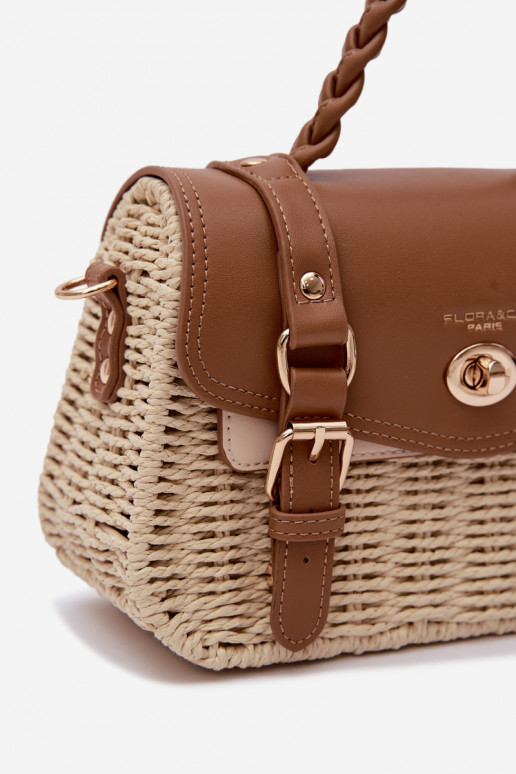 Small Beige-Brown Woven Bag Marline