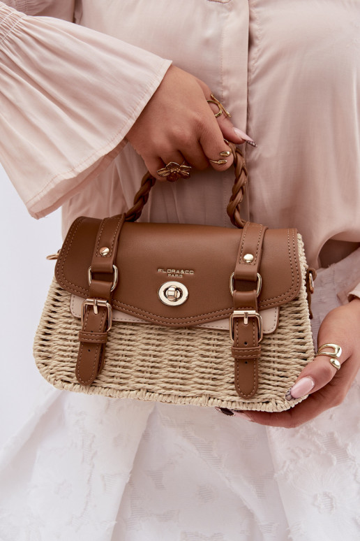 Small Beige-Brown Woven Bag Marline