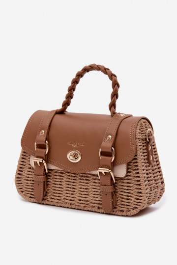 Small Brown Bag With Weave Marline 2