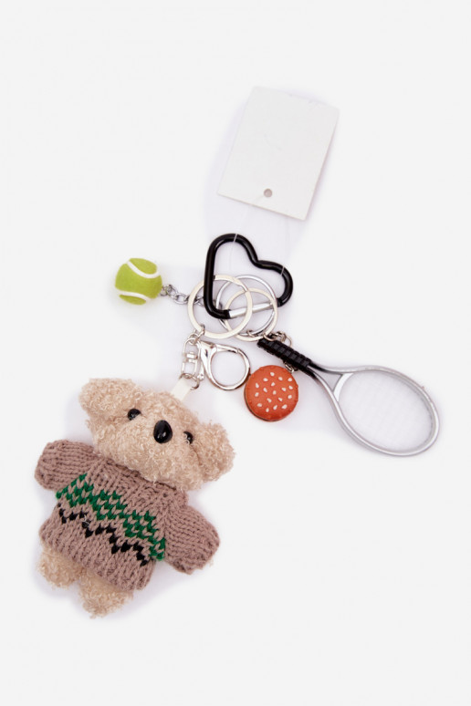 Breloczek Zaieszka Do Torebki Kluczy   Seterku RakietaPiłką Hamburger 