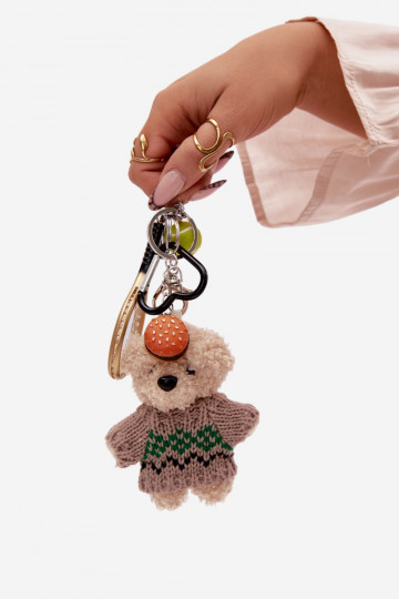 Keychain Bag Charm Bear Rocket Ball Yellow