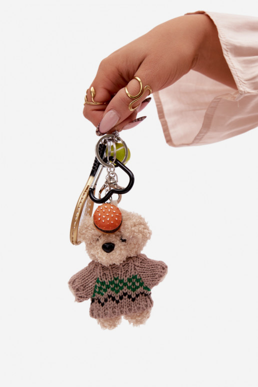 Keychain Bag Charm Bear Rocket Ball Yellow