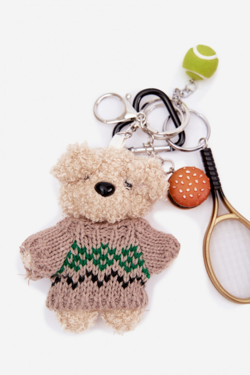 Keychain Bag Charm Bear Rocket Ball Yellow