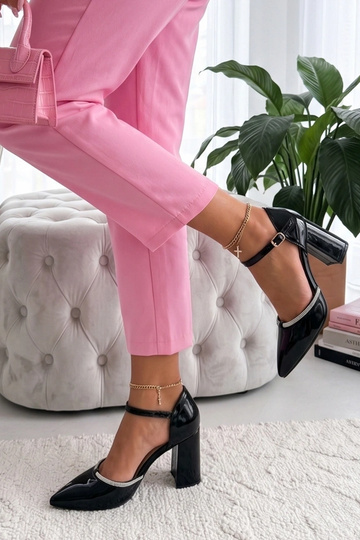 Black patent loafers with... 2