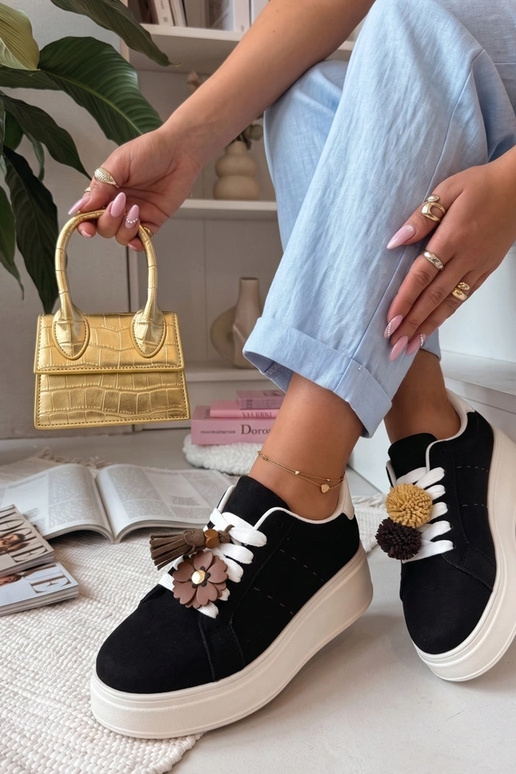 Black platform sneakers Oktawia