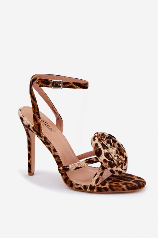 Women's High Heel Sandals With Leopard Print Decoration Geloria