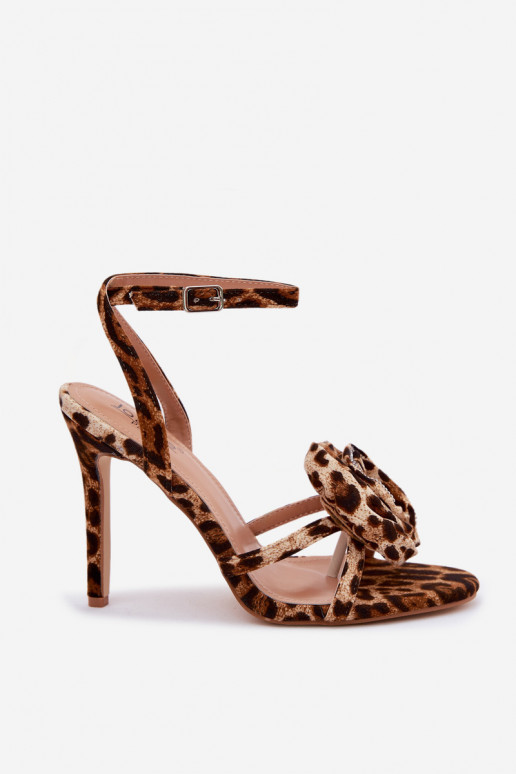 Women's High Heel Sandals With Leopard Print Decoration Geloria