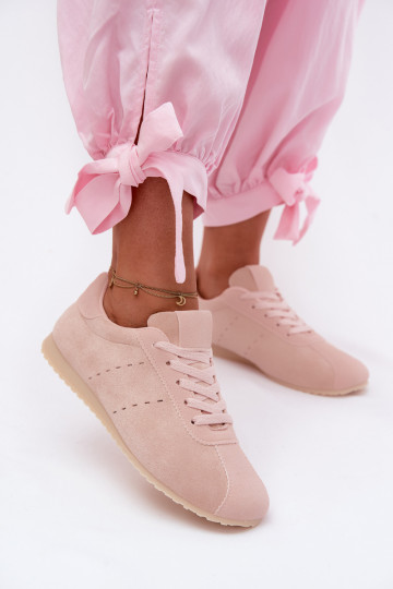 Women's Eco Suede Low Pink Sneakers Melvelin 2