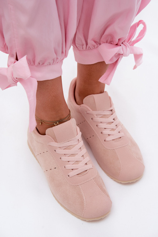 Women's Eco Suede Low Pink Sneakers Melvelin