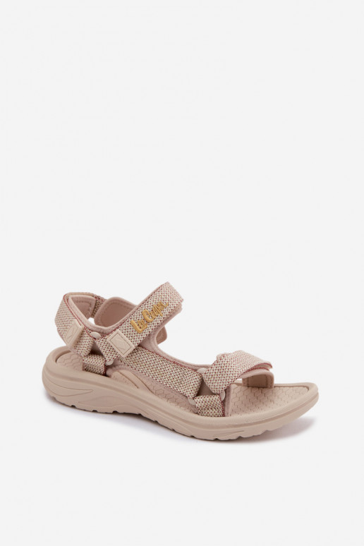 Sand-colored women's sandals Lee Cooper LCIN-26-34-4431L