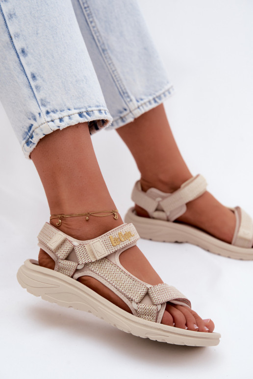 Sandały Damskie Lee Cooper LCW-26-34-4431L Beżowe
