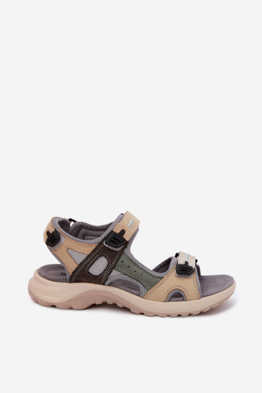 Leather Women's Sporty Style Gray Morenia Sandals