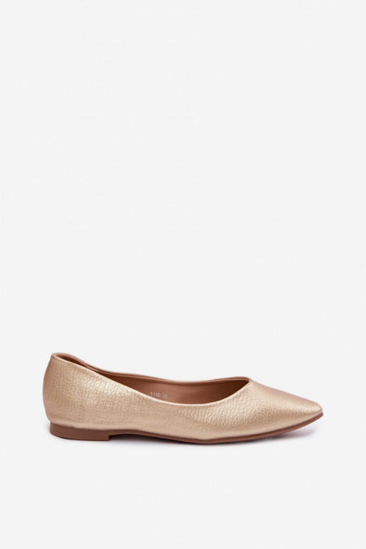 Eco Leather Ballerinas Gold Nelisa