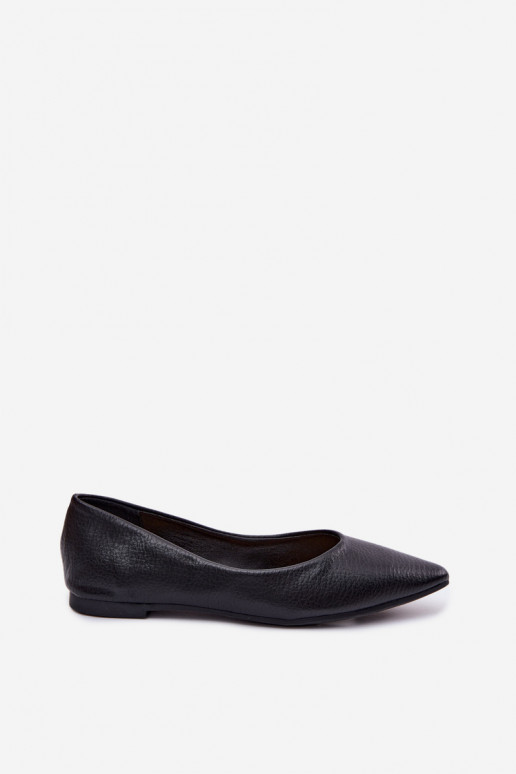 Black Eco Leather Ballerinas Nelisa