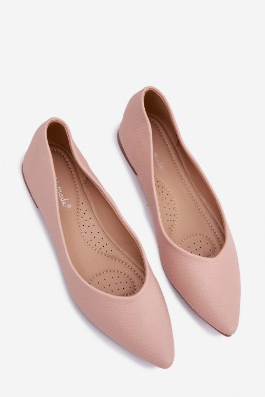 Pink Eco Leather Ballerinas Nelisa