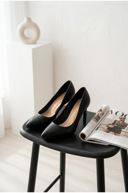 Eco Leather Heels Sergio Leone 1339 Black