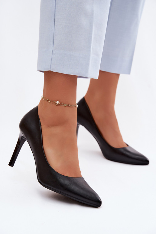 Eco Leather Heels Sergio Leone 1339 Black