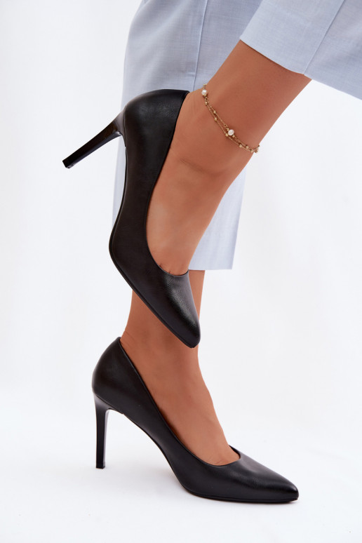 Eco Leather Heels Sergio Leone 1339 Black