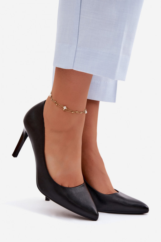 Eco Leather Heels Sergio Leone 1339 Black