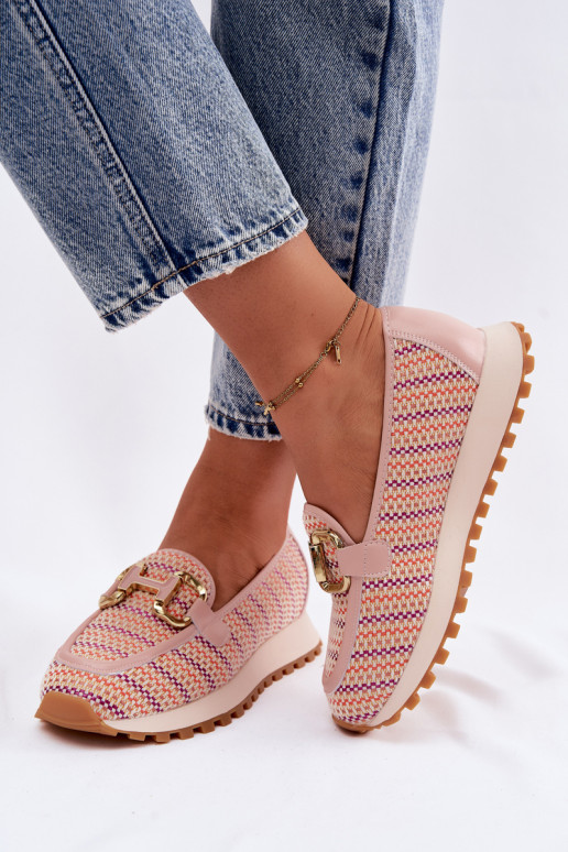 Slip On Sneakers with Gold Detail GOE TT2N4081 Pink