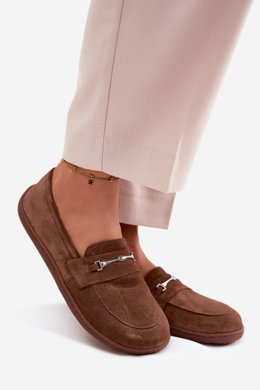 Barefoot Suede Loafers Z Zazoo Brown