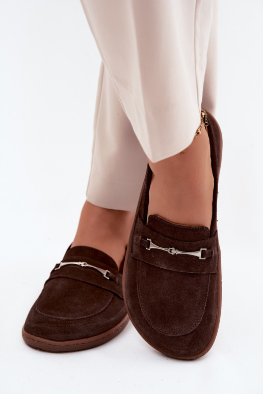 Barefoot Suede Loafers Zazoo 322 Chocolate