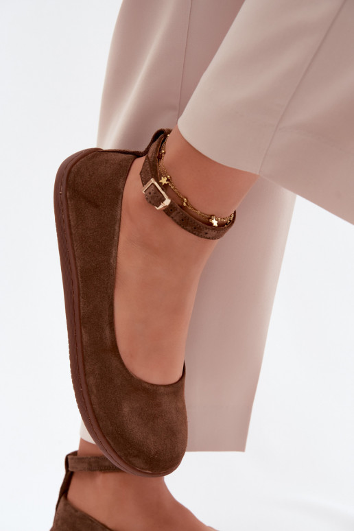 Barefoot Flats from Natural Suede Zazoo 020 Brown