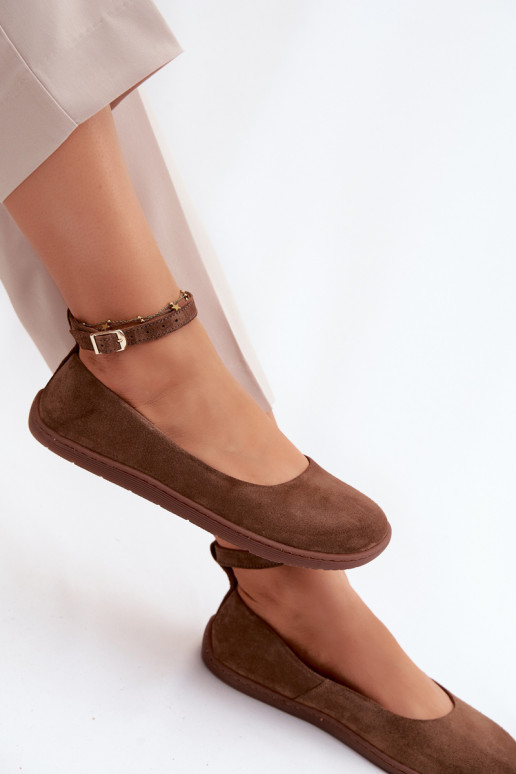 Barefoot Flats from Natural Suede Zazoo 020 Brown