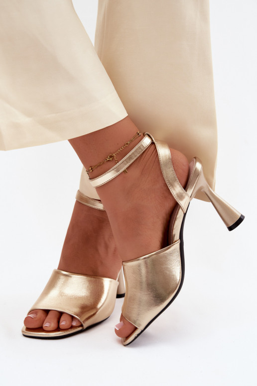 Women's High Heel Sandals Vinceza 62297 Gold