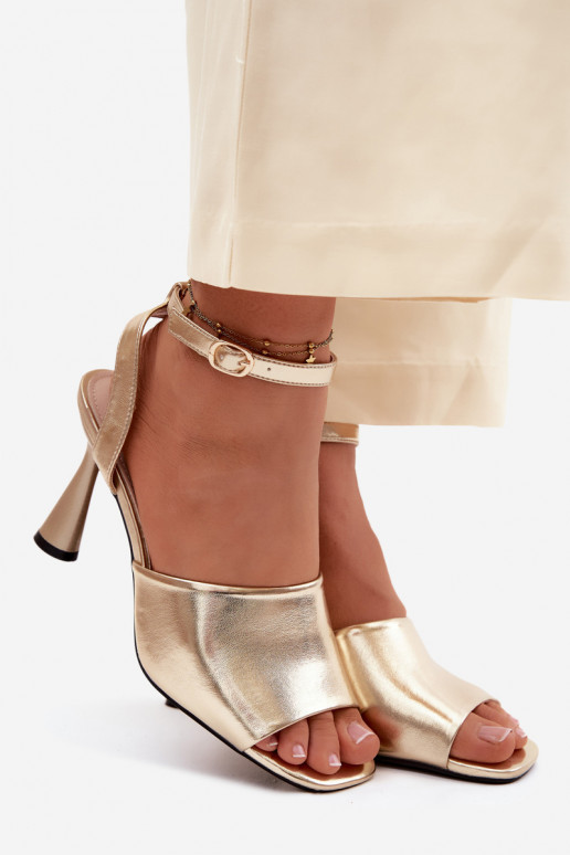 Women's High Heel Sandals Vinceza 62297 Gold