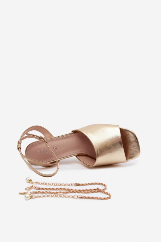 Women's High Heel Sandals Vinceza 62297 Gold
