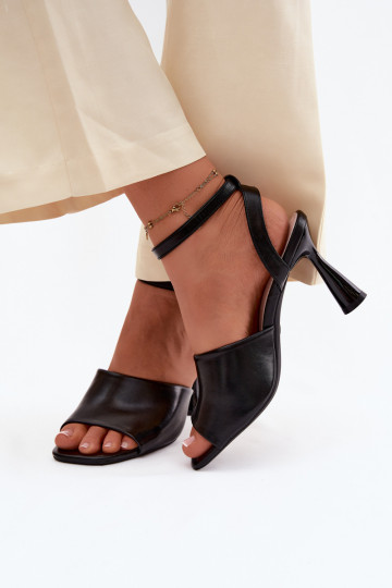 Black women's heeled sandals Vinceza 62297