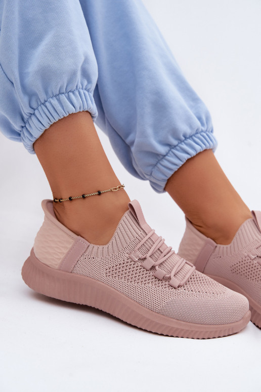Różowe sneakersy wsuwane Olive