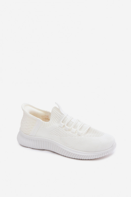 Women's Material Slip-On Sports Shoes White Olive