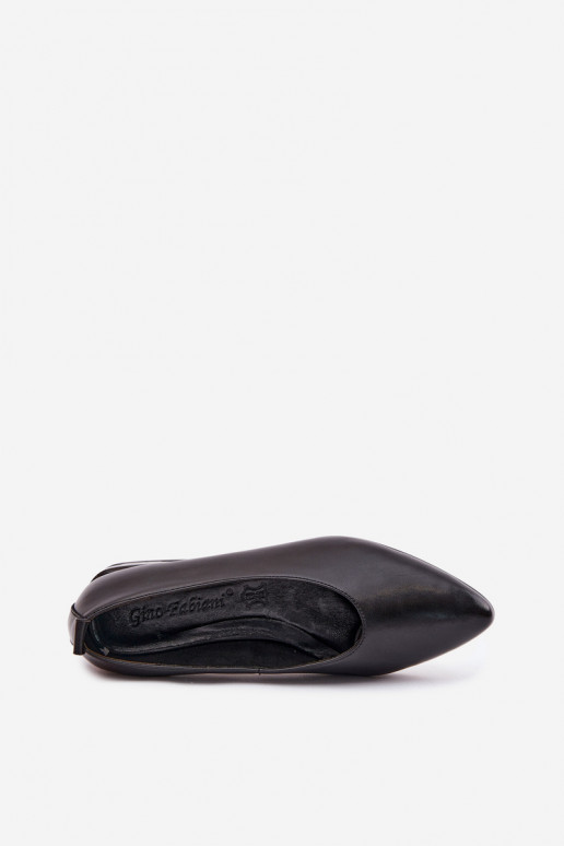 Leather Flat Black Ballerinas Hoshi