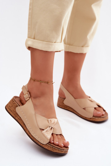 Comfortable Women's Platform Sandals Beige Iggy 2