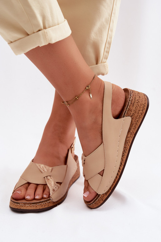 Comfortable Women's Platform Sandals Beige Iggy