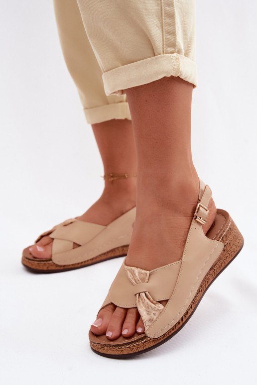 Comfortable Women's Platform Sandals Beige Iggy