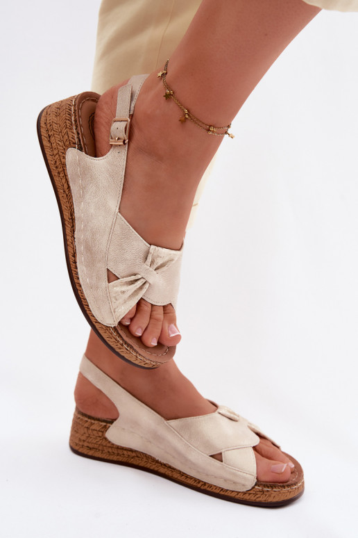 Comfortable Women's Platform Sandals Gold Iggy