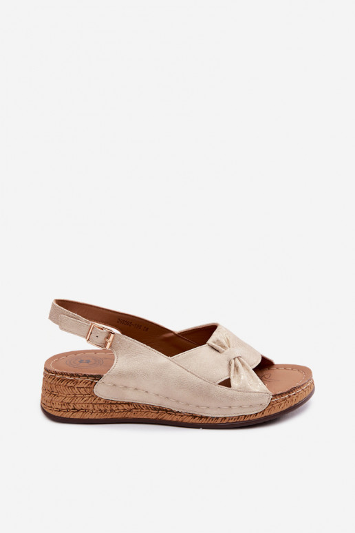 Comfortable Women's Platform Sandals Gold Iggy