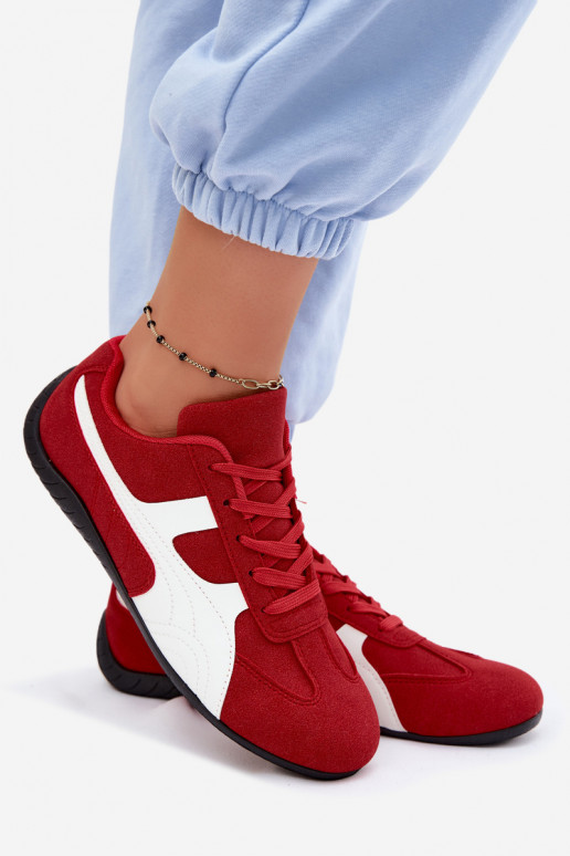 Raudoni sneaker modelio moteriški batai Tai